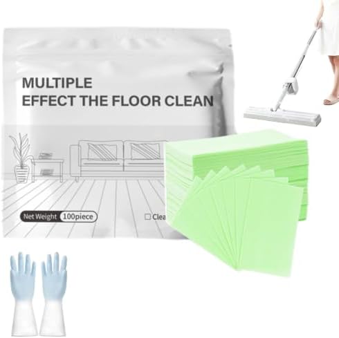 100-Piece Multi-Surface Floor Cleaning Tablets, Multi-Surface Floor Cleaning Tablets, Multiple Effect the Floors Clean, Concentrated Cleaner for Hardwood, Tile, Laminate & More (Green, 1bag) by Unknown