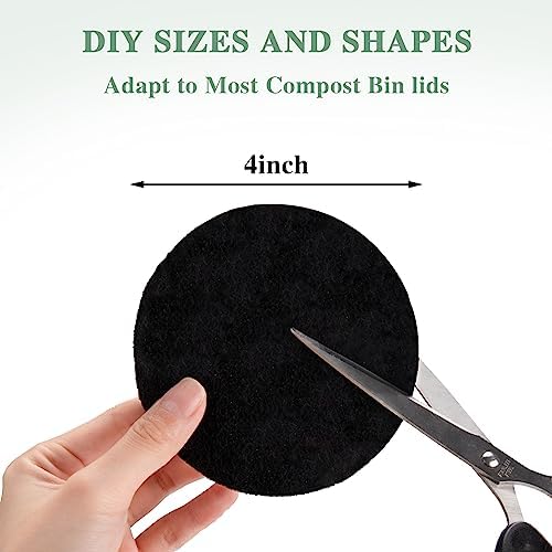 MUMTOP Compost Bin Filters, 12 Pack Charcoal Filter Activated Carbon Filter - Image 6