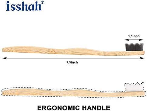 Isshah Extra Soft 20K Bristles Bamboo Toothbrush - Sensitive Gum - 8 Pack - Image 6