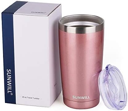 SUNWILL Coffee Tumbler, 20 oz Insulated Travel Mug Stainless Steel - Image 5