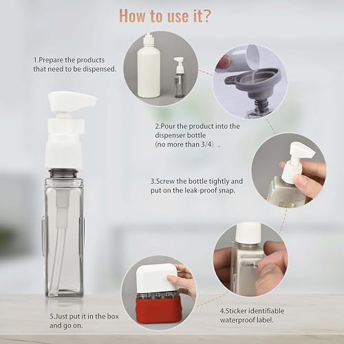 Bpluma Travel Bottles, Leak Proof Containers For Toiletries TSA Approved Airplane Accessories Kits For Liquid With Labels - Image 5