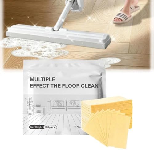 100/150/200/300pcs Floor Cleaning Tablets, Multi-Surface Floor Cleaning Tablets, Concentrated Cleaner Multiple Effect the Floors Clean for Tile,Hardwood (Yellow-100pcs) by Unknown