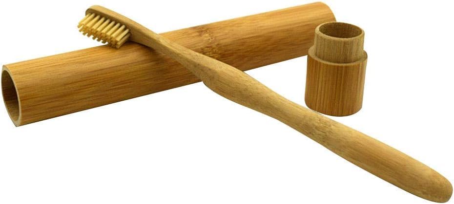 1 PC Bamboo Toothbrush Tube Case Holder Travel Camping Bathroom Accessory Toothbrushes Accessories Toothbrush Travel Containers - Image 5