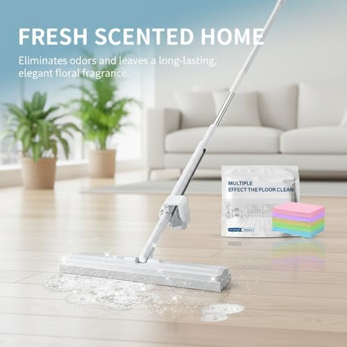 100PCS Floor Cleaning Tablets, Multi-Surface Floor Cleaner Tablets, Concentrated Mop Soap for Hardwood Tile Laminate Kitchen Living Room Daily Floor Care (Gardenia) - Image 3