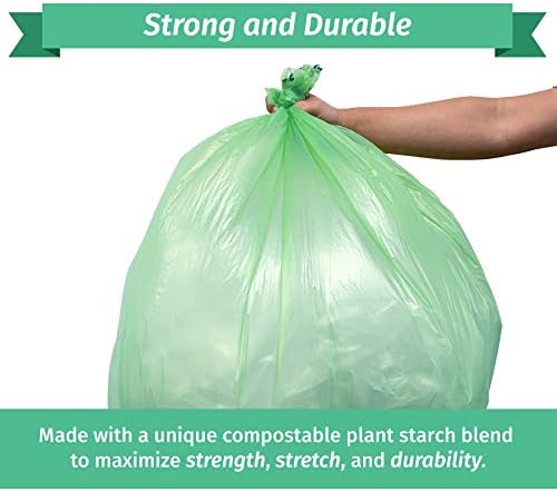 Reli. Compostable 16-25 Gallon Trash Bags | 100 Count Bulk | Green - Image 3