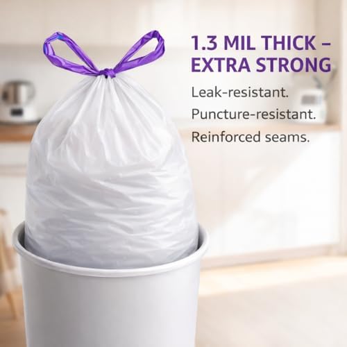 ETSUS Biodegradable Trash Bags with Drawstrings, 9 Gal, 100 Count - Image 4