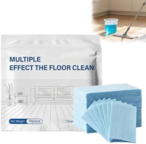 150/300PCS Multi-Surface Floor Cleaner Tablet, Upgraded Floor Cleaning Solution Tablets, Multiple Effect the floors Clean, Concentrated Cleaner for Hardwood, Tile, Laminate & More (Blue, 150PCS) by Unknown