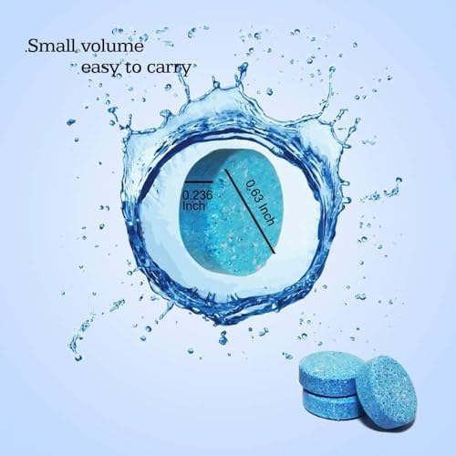 DOKIKO 100 Pcs Atuo Windshield Washer Tablets,Windshield Wiper Fluid,1 Pack Makes 105 Gallons,1 Piece Makes 1.05 Gallons(Winter: Use With De-icer or Methanol) - Image 3