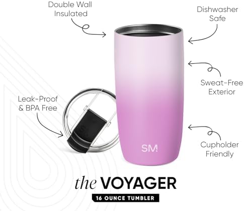 Simple Modern Travel Coffee Mug with Lid | 16oz | Ombré - Image 2