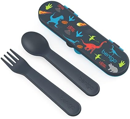 Bentgo Kids Plastic Utensil Set with Fork, Spoon, & Storage Case by Unknown