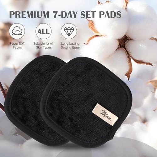 Orighty Makeup Remover Cloths 7-Day Set, Black Makeup Remover Pads - Image 3
