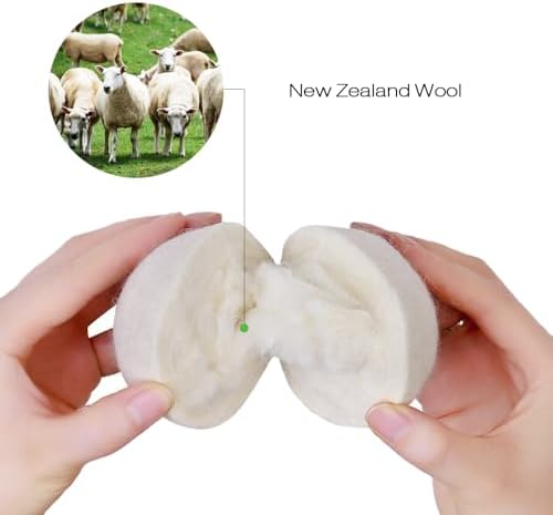 Raffaelo Wool Dryer Balls XL Reusable Natural Fabric Softener, Set of 6 - Image 2