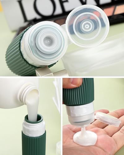 Mrsdry Travel Bottles for Toiletries 8 Pack, TSA Approved 3 oz Travel Containers with Clear Bag, Leak Proof Silicone Squeezable Essentials Jars - Image 2