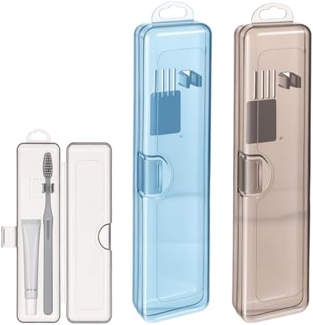 SynHHergyx 2 Pack Travel Toothbrush Holder Tooth Brush Case by Unknown