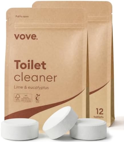 Vove Probiotic Toilet Bowl Cleaner Tablets, 24 Count, Lime Eucalyptus by Vove