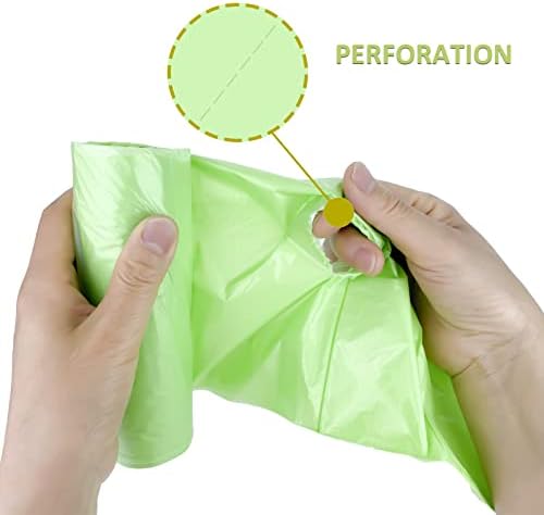 Mini Trash Bags, Inwaysin 1.2 Gallon Trash Bags, Small Bin Bags, 6L, 100Bags, Clear Green… - Image 5