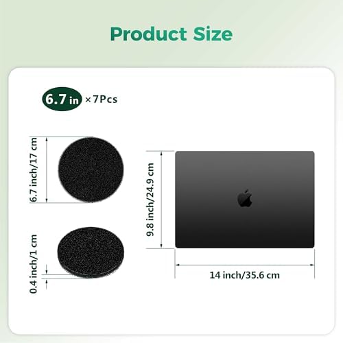 6.7inch Charcoal Filters for Kitchen Compost Bin Pail Replacement Filter - Image 2