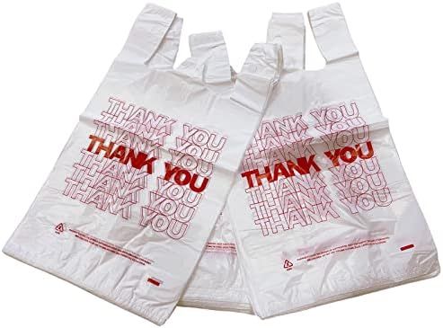 TashiBox 400Ct Plastic Bags with Handles, Thank You Bags - Image 2