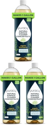 Puracy All Purpose Cleaner Concentrate – Plant-Powered Multi-Surface Cleaner - Surface Cleaner Solution As Seen on TikTok (Organic Lemongrass, 16 fl oz, 3 Pack) by Puracy