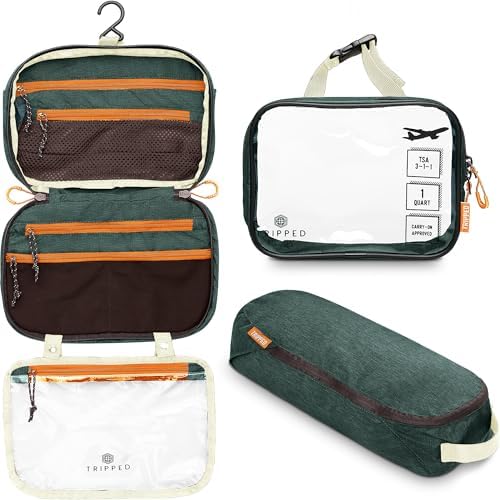 TRIPPED Travel Gear 3-Piece Travel Toiletry Bag Set by TRIPPEDTravelGear