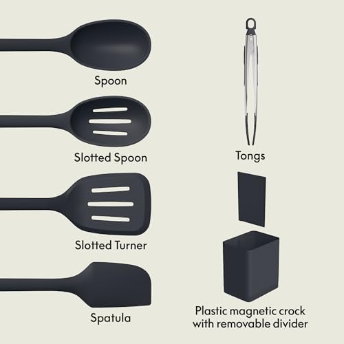 bella 6 Piece Modular Tool Set, Non-Toxic, Heat safe to 425°F, Slate - Image 2