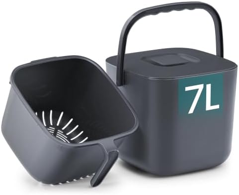 SONGMICS Compost Bin for Kitchen Counter, Plastic, 1.8-Gallon (7 L) by SONGMICS