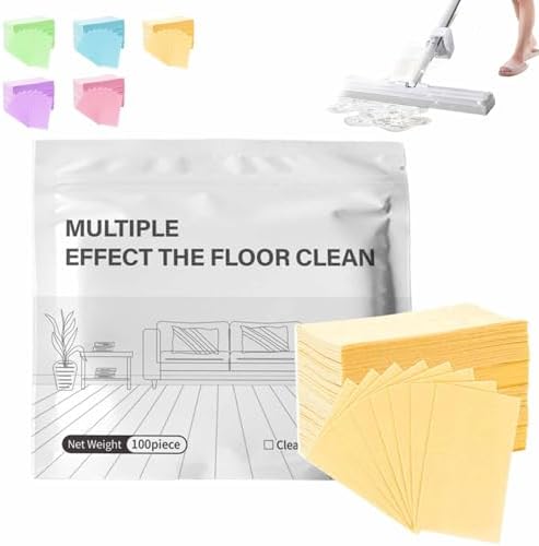 100 Piece Floor Cleaning Tablets Multi-surface Cleaner, 2026 Upgraded Floor Cleaning Solution Tablets, Effervescent for Hardwood, Laminate, Wall Tiles(Yellow,2PCS) by Unknown