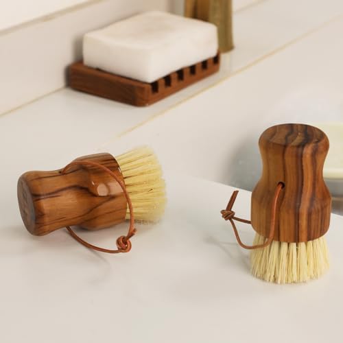 HTB Teak Wood Dish Scrub Brush 3PCS,FSC-Certified - Image 5