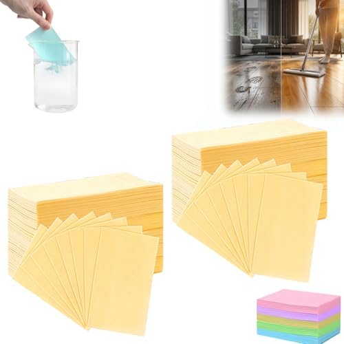 Variety of Scents Multiple Effect the Floor Cleans, 2026 Upgraded Floor Cleaning Solution Tablets, Dissolvable Pre-Measured Deep Cleaning Cleaning Solution (Yellow, 200Pcs) by Unknown