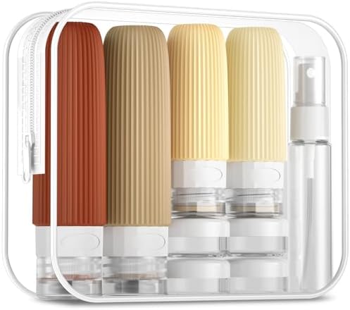 Mrsdry 16 Pack Travel Bottles Set, TSA Approved Leak Proof Silicone Squeezable Containers for Toiletries, Refillable Travel Accessories for Conditioner, Shampoo, Lotion & Body Wash Accessories by Mrsdry