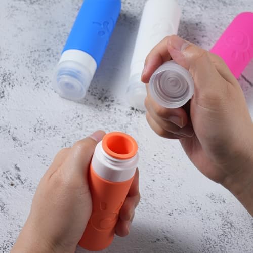 Zafit Travel Bottles for Toiletries, TSA Approved Travel Containers 3oz Leak Proof Travel Tubs Refillable Liquid Travel Accessories for Shampoo Conditioner Lotion Body Wash(Multicolored D) - Image 5