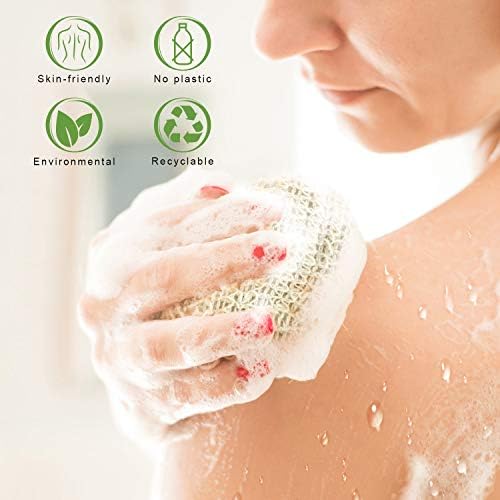 E-KNOW Soap Saver Pouch, Soap Bag Body Scrubber for Bar Soap or Soap Lift, Body Exfoliator Sponge for Bath or Shower, 4 Pack Soap Bag + 3 Piece Soap Lift Soap Saver Pads. - Image 3