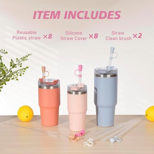 Jetstop Straw with Cover fit Stanley Quencher H2.0 14-40 oz Tumbler, 8pk - Image 6