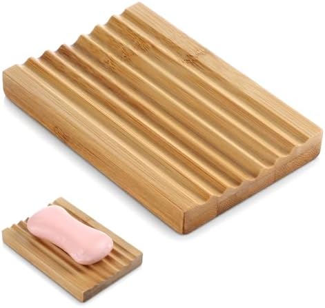 Wood Soap Dish Bamboo Soap Holder to Keep Soaps Dry in Kitchen by Unknown