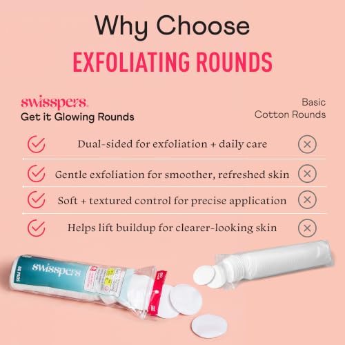 Swisspers Premium Exfoliating Cotton Rounds, Dual-Sided (Pack of 3) - Image 3
