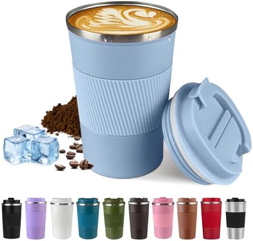 Vacuum Insulated Stainless Steel Travel Coffee Mug,Leak Proof Cup with Lid by SPLMIFA