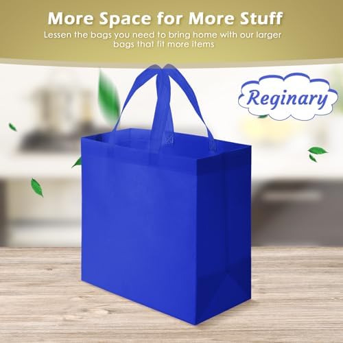 Reginary 100 PCS Non Woven Tote Bags Bulk,Blue - Image 4