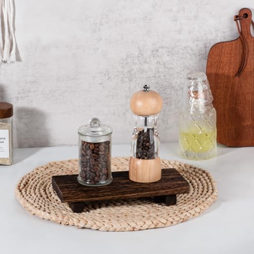 Bathroom Tray Farmhouse Decor Kitchen Soap Holder, 8.7" * 3.6" Dark Brown - Image 2