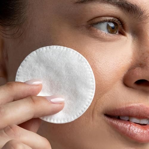 Cliganic Premium Cotton Rounds for Face (100 Count) | Makeup Remover Pads, Hypoallergenic, Lint-Free | 100% Pure Cotton - Image 2