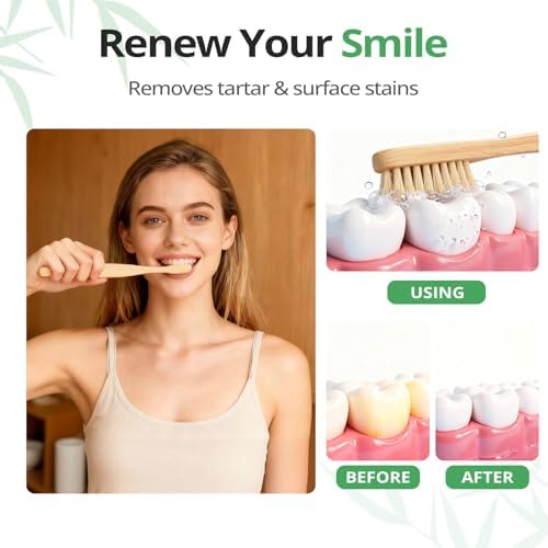 GENKENT Bamboo Toothbrushes 12 Pack BPA Free Soft Bristles Toothbrush - Image 3