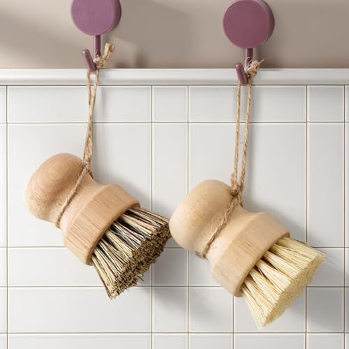 3 Pack Wood Dish Brush Set - Image 6