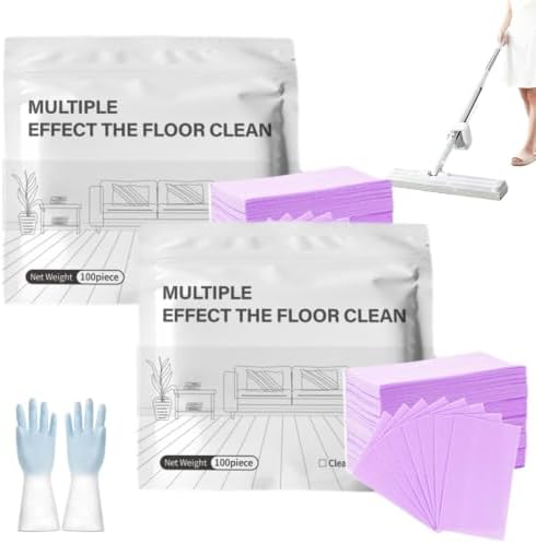 100-Piece Multi-Surface Floor Cleaning Tablets, Multi-Surface Floor Cleaning Tablets, Multiple Effect the Floors Clean, Concentrated Cleaner for Hardwood, Tile, Laminate & More (Purple, 2bags) by Unknown