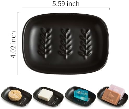 Miamolo Soap Dish for Bathroom, Bar Soap Holder for Shampoo Bars, Sponges - Image 6