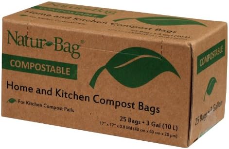 Small Food Waste Compostable Bags - 3 Gallon, 25 Bags - for Food Scraps by Unknown