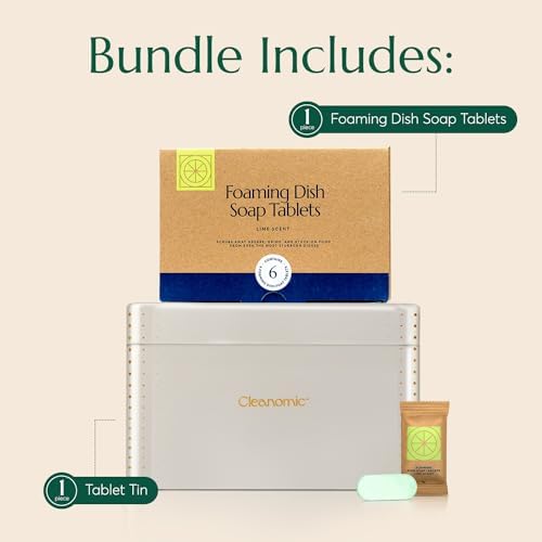 CLEANOMIC Foaming Dish Soap Tablets and Tablet Tin Bundle - Image 6