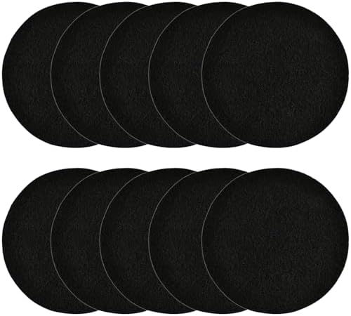 10Pcs 6.5 Inch Charcoal Filters for Kitchen Compost Bin, Replacement Activated Carbon Filters for Countertop Compost Pail Home Bucket Refill Sets, Round by KingBra