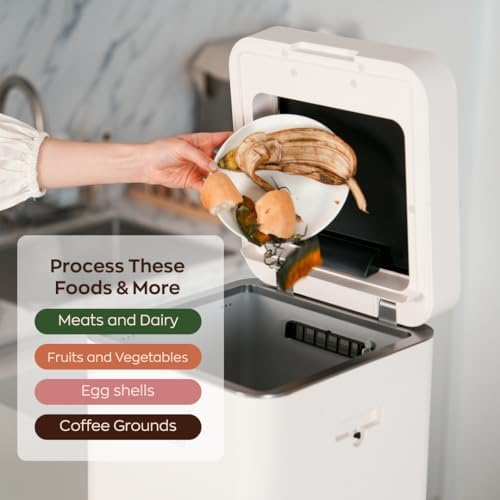 Reencle Gravity Electric Composter - 22L Kitchen Composter– Decomposes 3.3 lbs Daily, Odorless & Quiet Indoor Composting, Rapid Decomposition with All-new Compost Starter 2.0 + Booster Pack (Silver) - Image 6