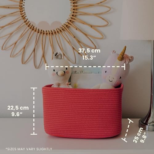 OrganiHaus Rainbow Basket for Shelf Storage, 15x9x10 - Image 2