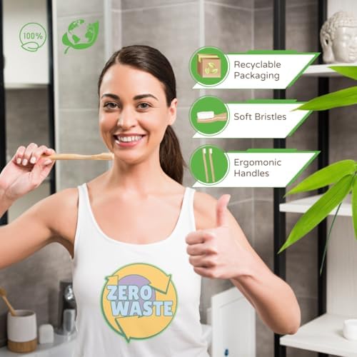 Bamboo Toothbrush & Travel Case Set – Eco-Friendly Oral Care with Soft Bristles – Sustainable & Portable Dental Hygiene Kit2 Pack (6) - Image 5