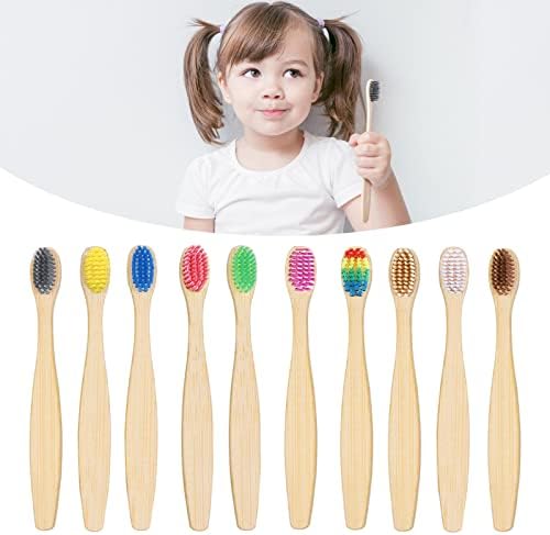 Premium Bamboo Kids Toothbrushes - 10 Color Value Pack, BPA Free Ultra Soft Bristles, Eco-Friendly Biodegradable Compostable Manual Toothbrush for Toddlers and Young Children - Image 6